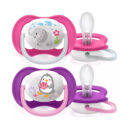 AVENT 2 SUCETTES SCF080/08 ULTRA AIR 6-18M ANIMALS