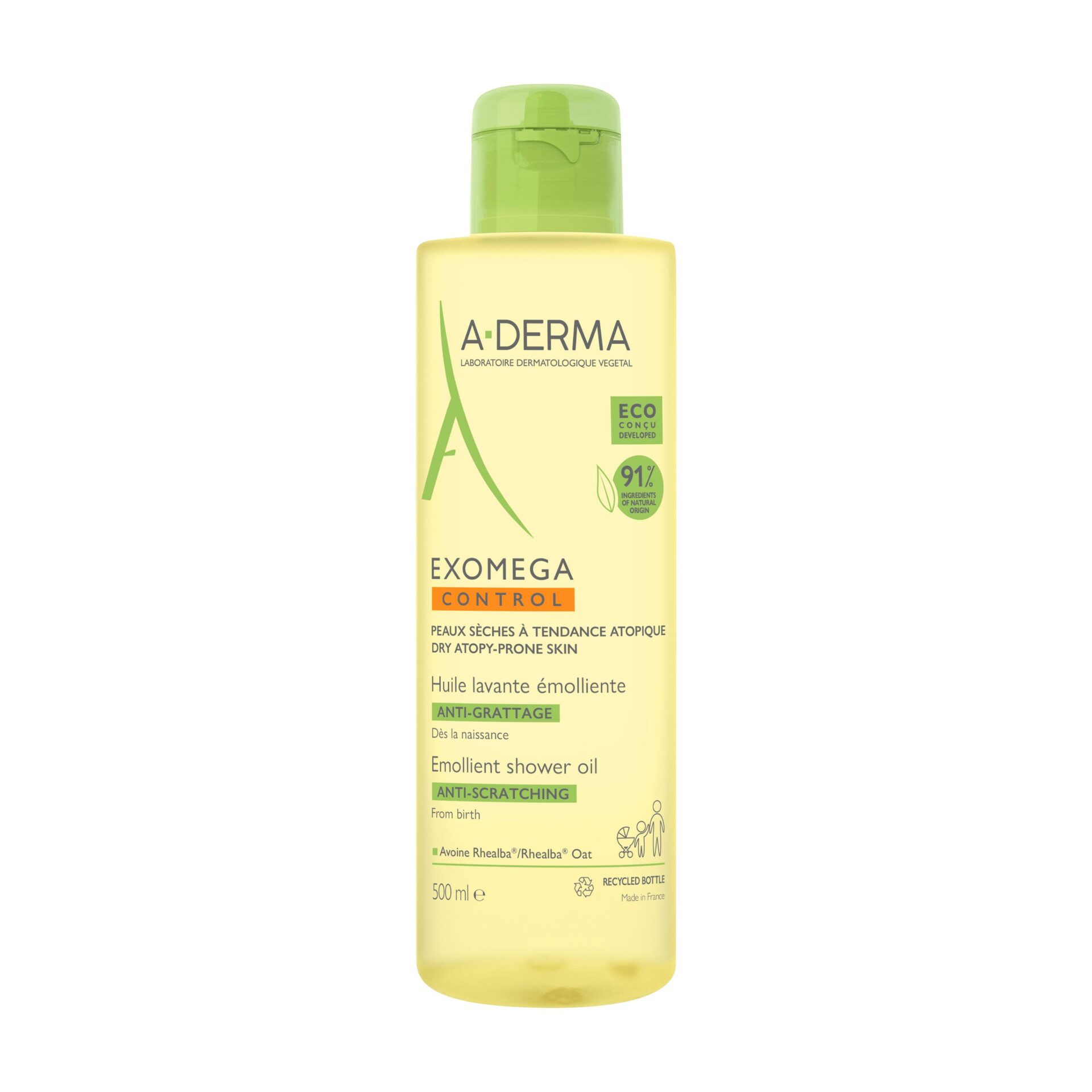 A-DERMA - EXOMEGA CONTROL Huile lavante émolliente anti-grattage - 500 ml