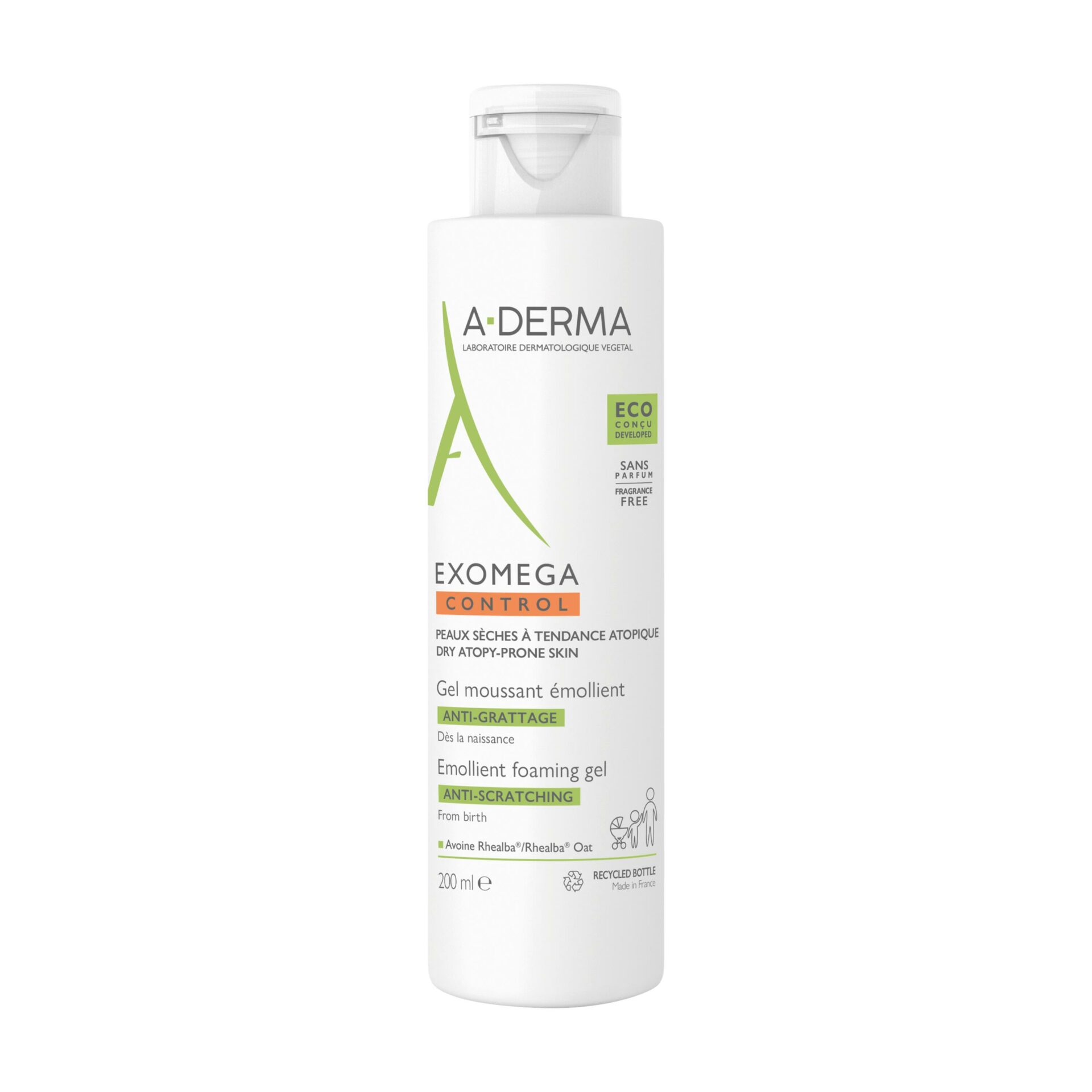A-DERMA - EXOMEGA CONTROL Gel moussant émollient anti-grattage - 200 ml 1 A-DERMA - EXOMEGA CONTROL Gel moussant émollient anti-grattage - 200 ml