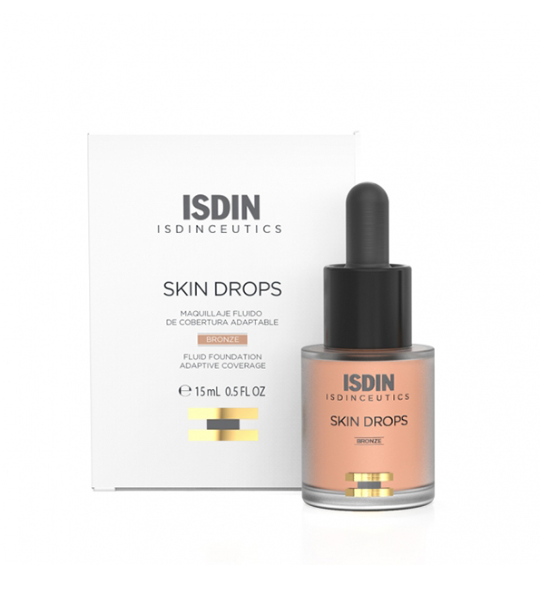 Isdin Skin drops fond de teint fluide Bronze 15ml 1 Isdin Skin drops fond de teint fluide Bronze 15ml