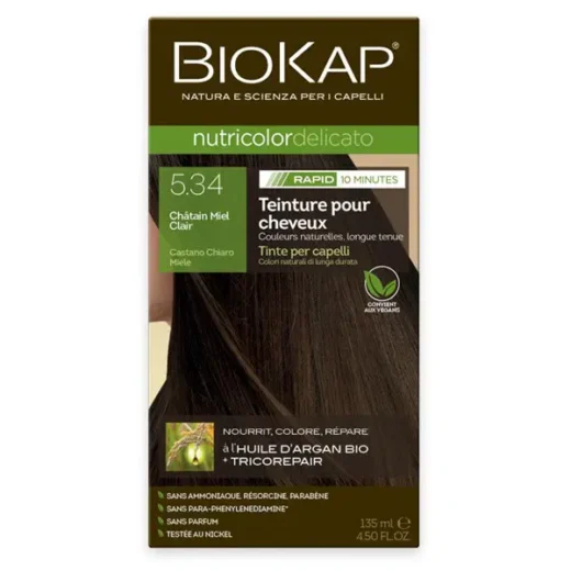 biokap nutricolor delicato rapid 5.34 chatain miel clair 1 | urban drug store