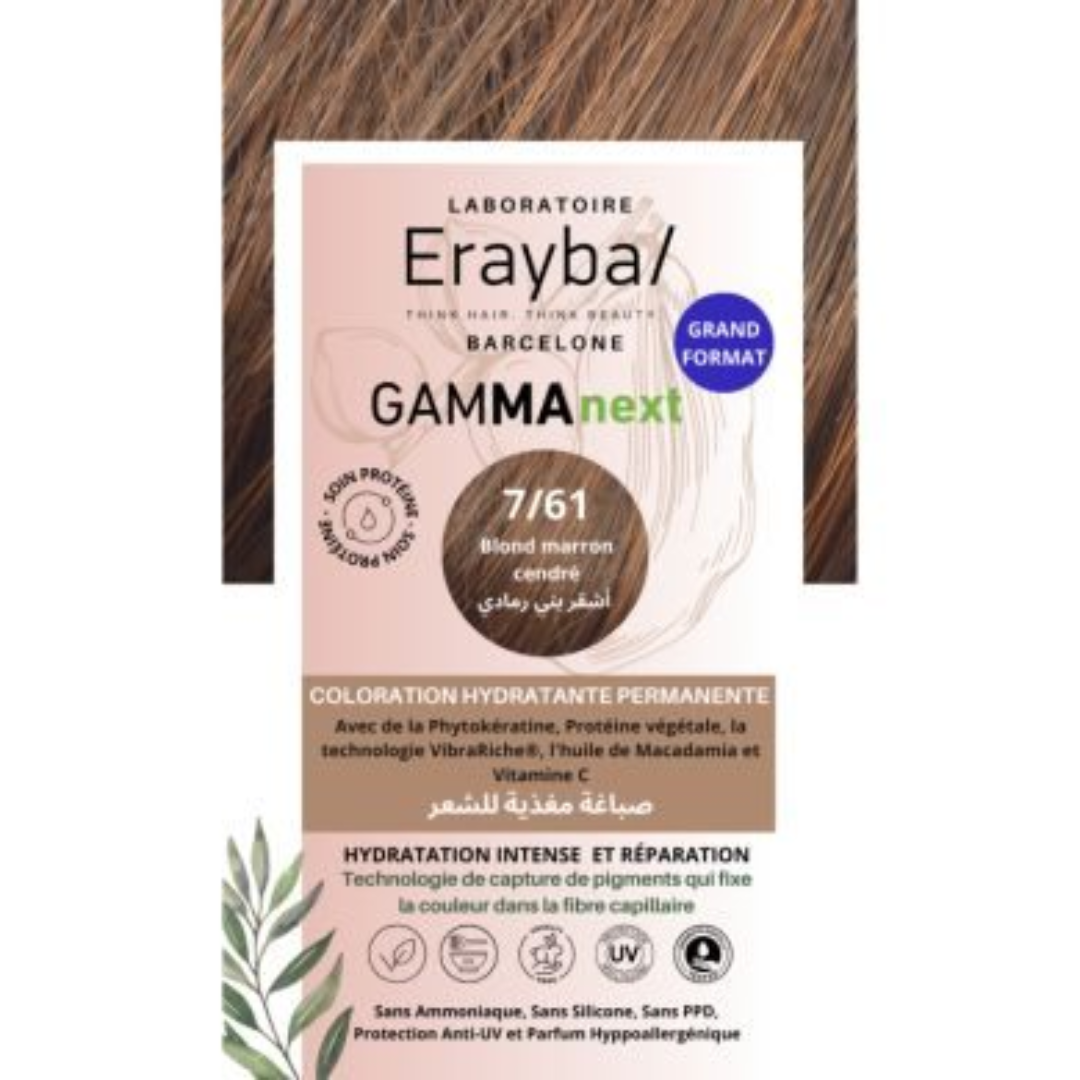 Erayba Gamma next Coloration 7/61 Blond fonce marron Coloration Hydratante Permanente 1 Erayba Gamma next Coloration 7/61 Blond fonce marron Coloration Hydratante Permanente