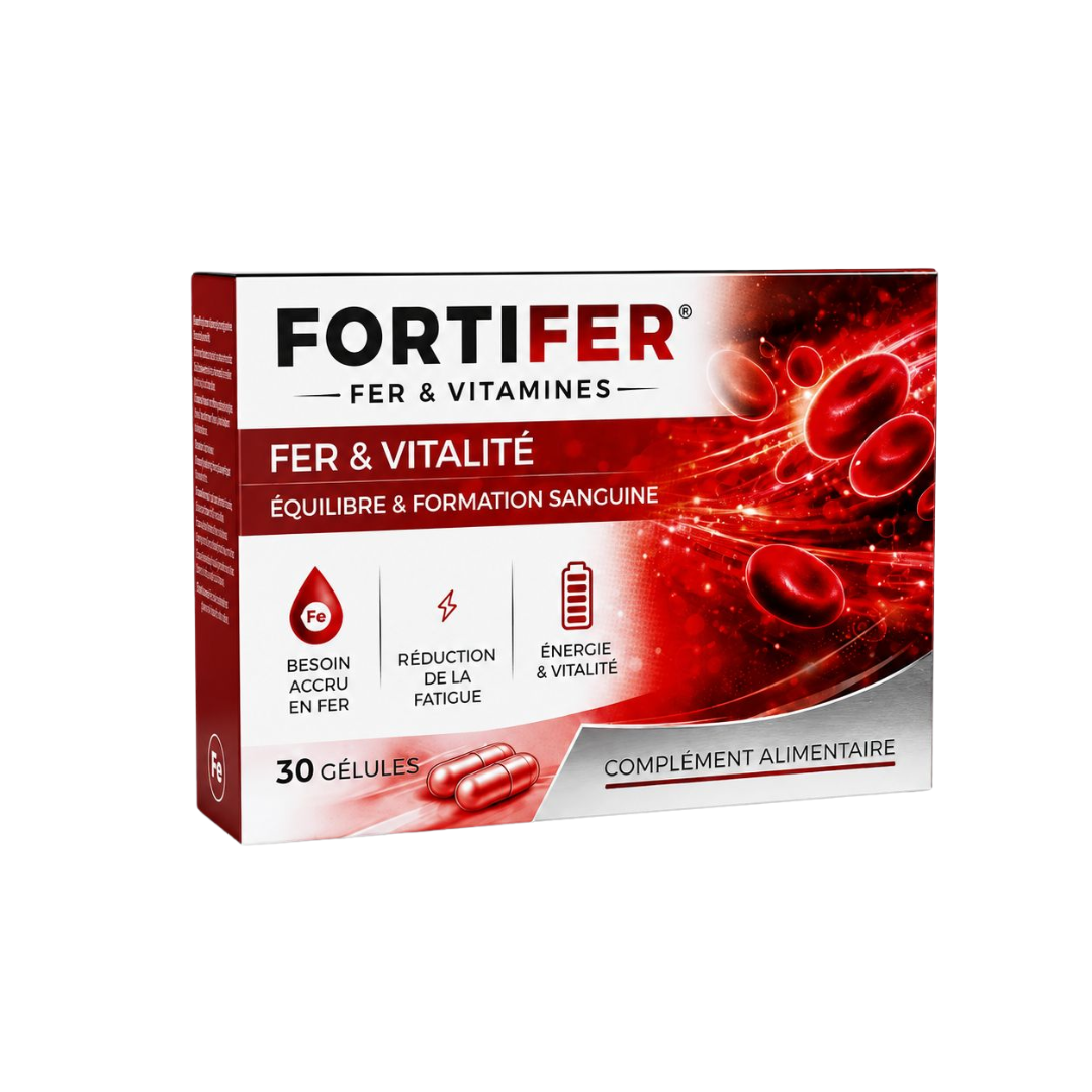 FORTIFER ENRICHI EN FER ACIDE FOLIQUE & VITAMINE C 30 Gélules 1 FORTIFER ENRICHI EN FER ACIDE FOLIQUE & VITAMINE C 30 Gélules