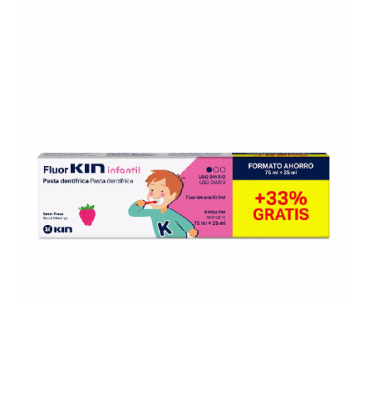 kin fluor dent pates enfant fraise 75ml 25ml gr 1 1 | urban drug store