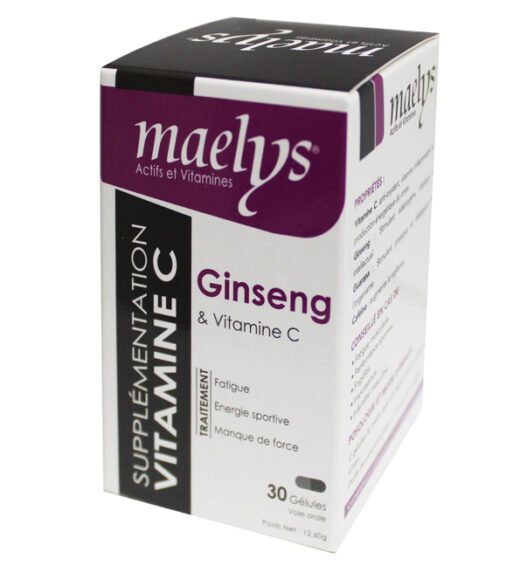 maelys ginseng vitamine c 30gelules | urban drug store