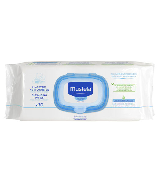 mustela lingettes nettoyantes 70 pieces | urban drug store