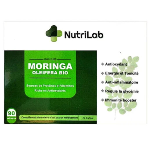 nutrilab moringa oleifera bio 500mg 90 gelules 1 | urban drug store