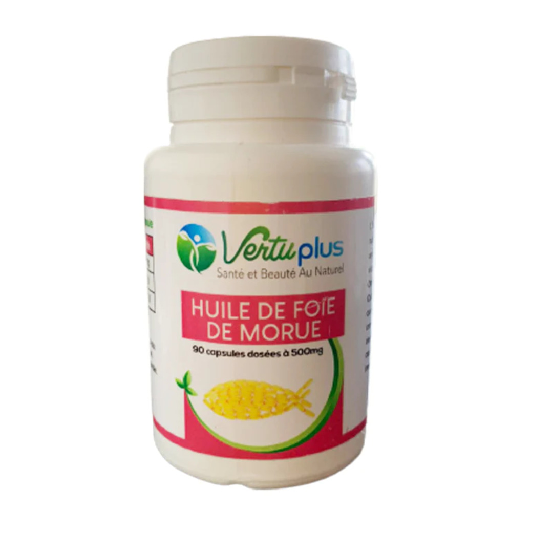 Vertu Plus Huile de foie de morue 500mg 90 capsules 1 Vertu Plus Huile de foie de morue 500mg 90 capsules