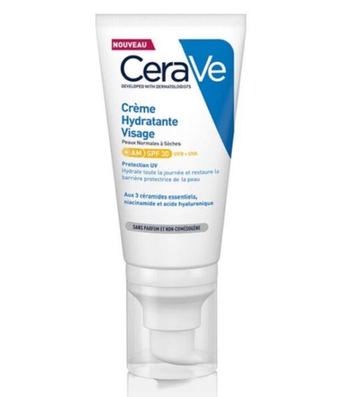 cerave creme hydratante visage spf 30 peaux normales a seches 52 ml 1 | urban drug store