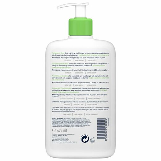 cerave creme lavante hydratante peau normale a seche 473ml 8