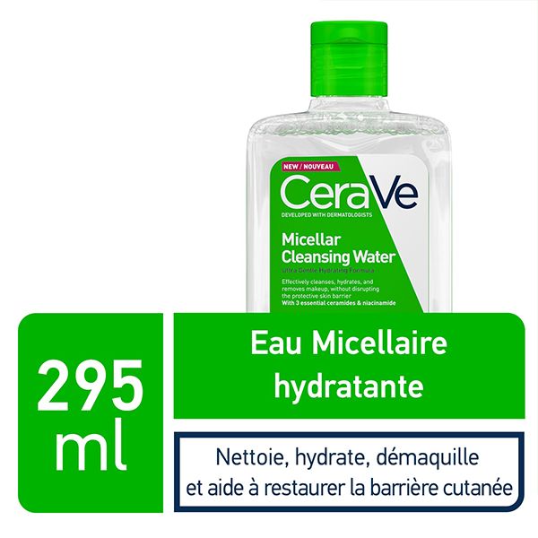 CeraVe Eau Micellaire Démaquillante Hydratante Peau Normale à Sèche | 295ml 1 CeraVe Eau Micellaire Démaquillante Hydratante Peau Normale à Sèche | 295ml