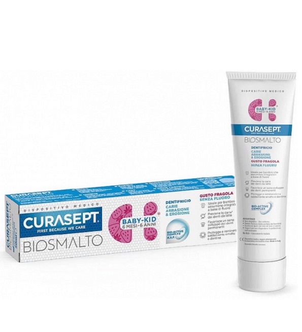CURASEPT Dentifrice Biosmalt Baby-Kid sans Fluor 6 mois-6 ans- Fraise 50 ml 1 CURASEPT Dentifrice Biosmalt Baby-Kid sans Fluor 6 mois-6 ans- Fraise 50 ml