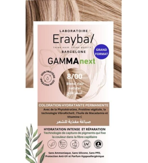 erayba next coloration hydratante permanente n8 blond clair naturel | urban drug store