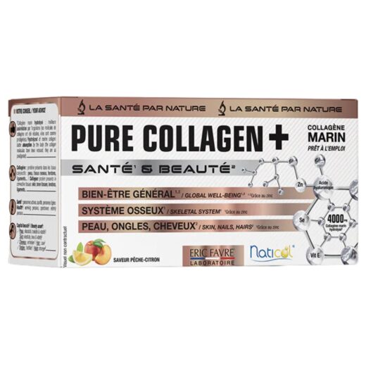 eric favre pure collagen 4000mg saveur peche citron 150ml | urban drug store