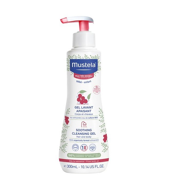 Mustela Gel Lavant Apaisant Corps Et Cheveux Peaux Tres Sensibles 300ml