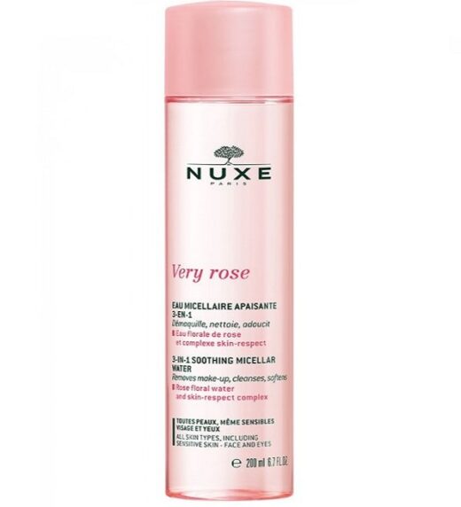 nuxe very rose eau micellaire apaisante 3 en 1 200ml | urban drug store