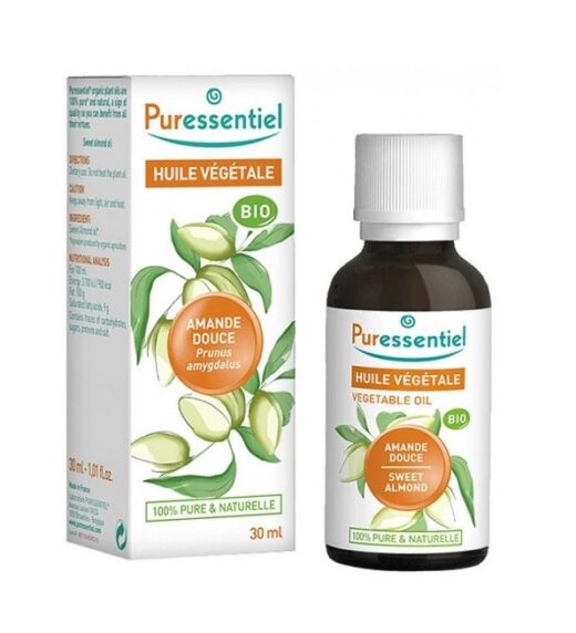 puressentiel huile vegetale d amande douce bio 50ml | urban drug store