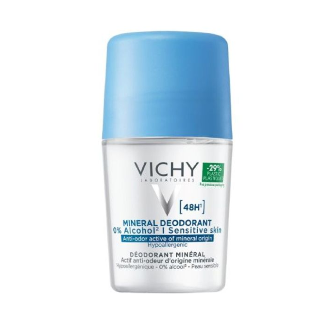 Vichy Dermo-Tolérance Déodorant Minéral 48H Bille Sans Sels d'Aluminium Peau Sensible et Réactive 50ml