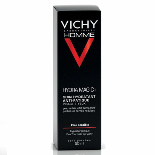 vichy homme hydra mag c soin hydratant anti fatigue visage et yeux sensibles 50ml 2