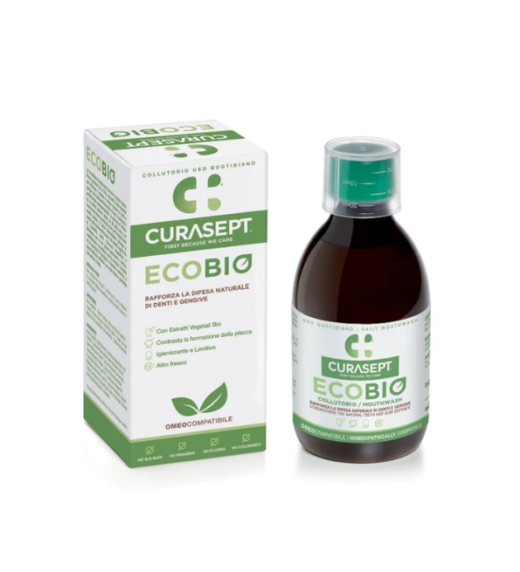 curasept bain de bouche naturel aux huiles essentielles ecobio 300ml | urban drug store