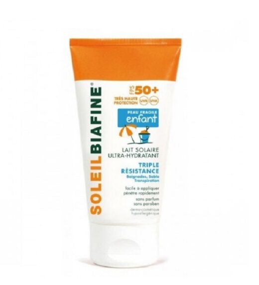 soleil biafine lait solaire enfant ultra hydratant triple resistance spf 50 | urban drug store