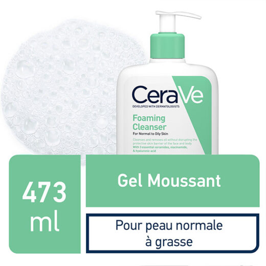 cerave gel moussant nettoyant peau normale a grasse 473ml 1 1 | urban drug store