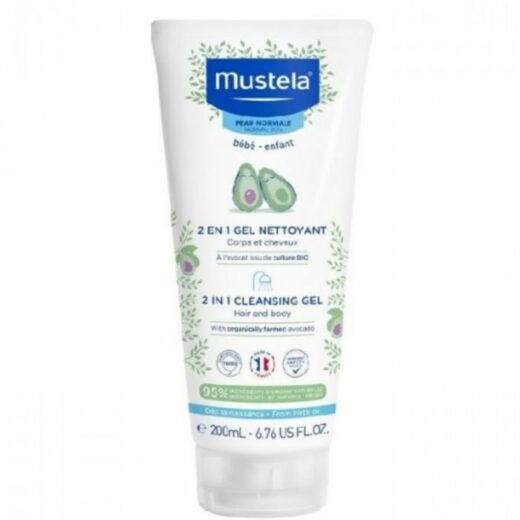 mustela mustela gel nettoyant 2 en 1 200ml cheveux et corps nettoyants liniments et talcs | urban drug store