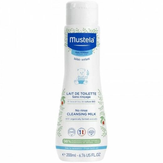 mustela mustela lait de toilette sans rincage 200 ml changes bebe | urban drug store