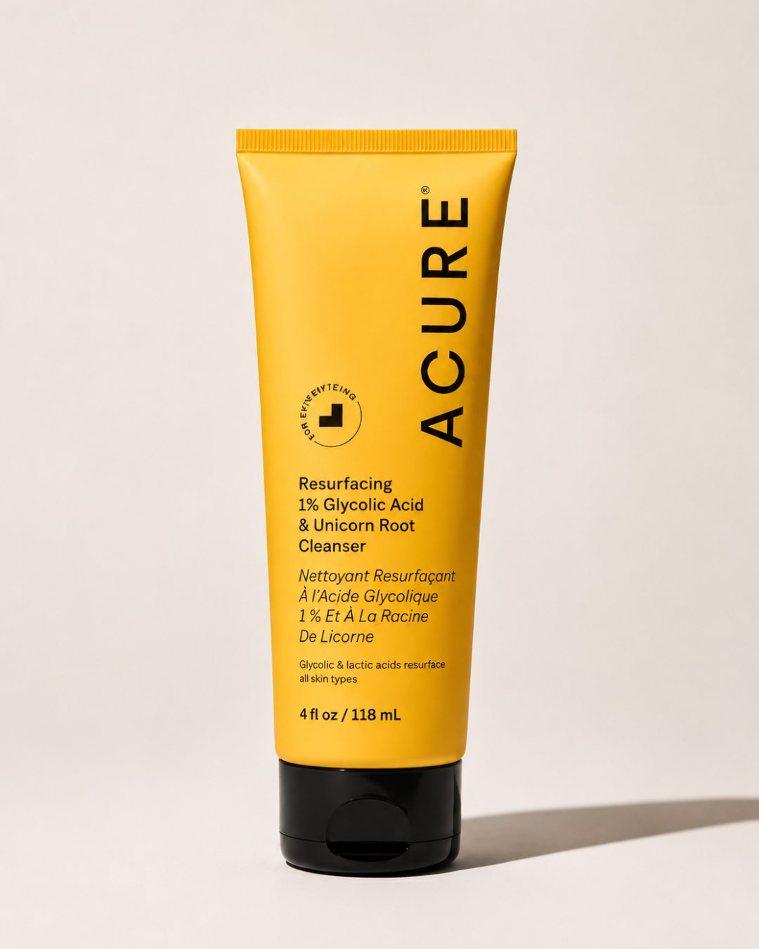 Acure Resurfacing glycolic & Unicorn Root Cleanser 118ml
