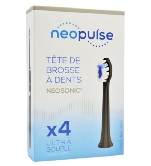 13770014324306 neopulse tetes brosse dents neosonic noir ultra soft 4 unites 1 | Urban Drug store