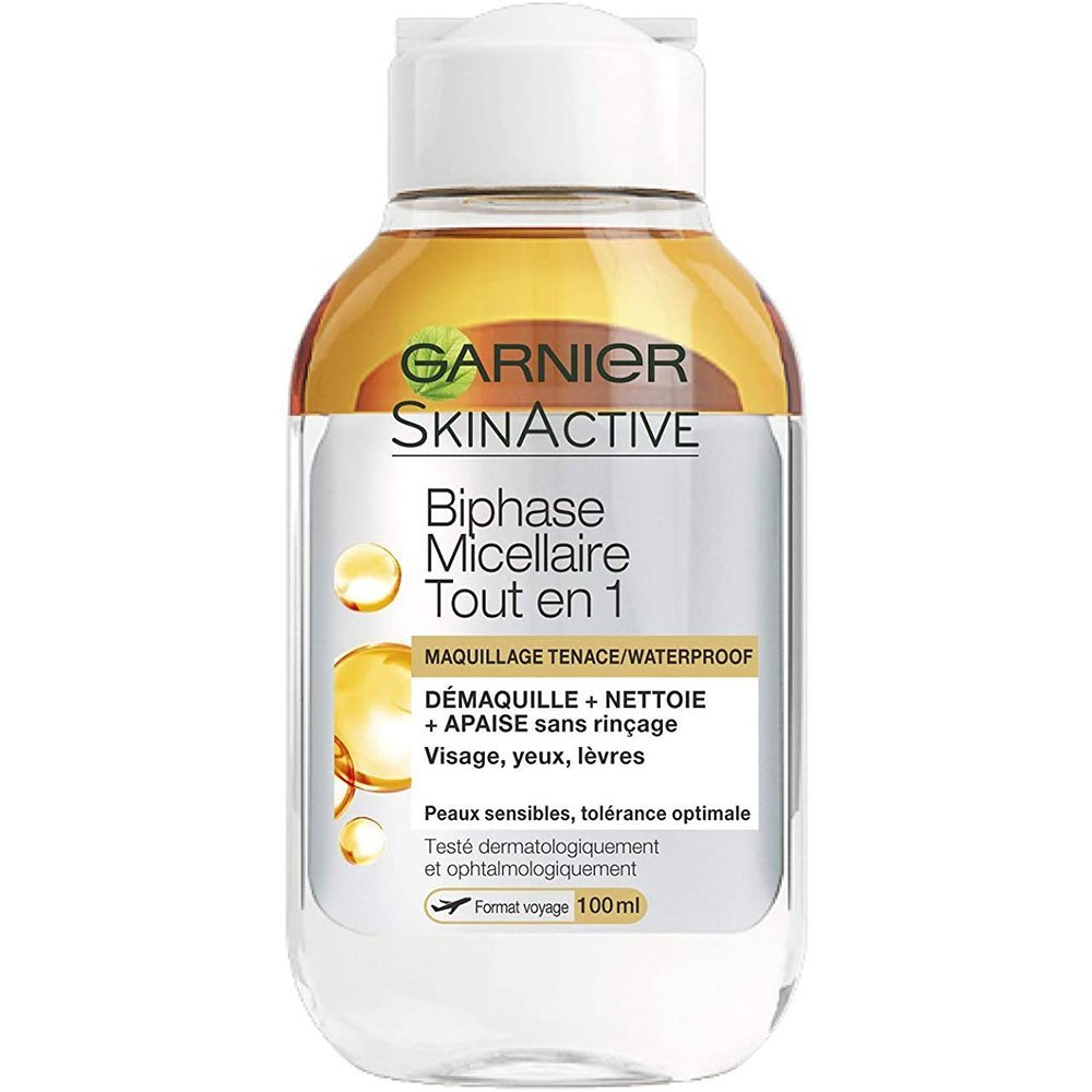Garnier SkinActive – Eau micellaire Biphasé – 100ml 1 Garnier SkinActive – Eau micellaire Biphasé – 100ml