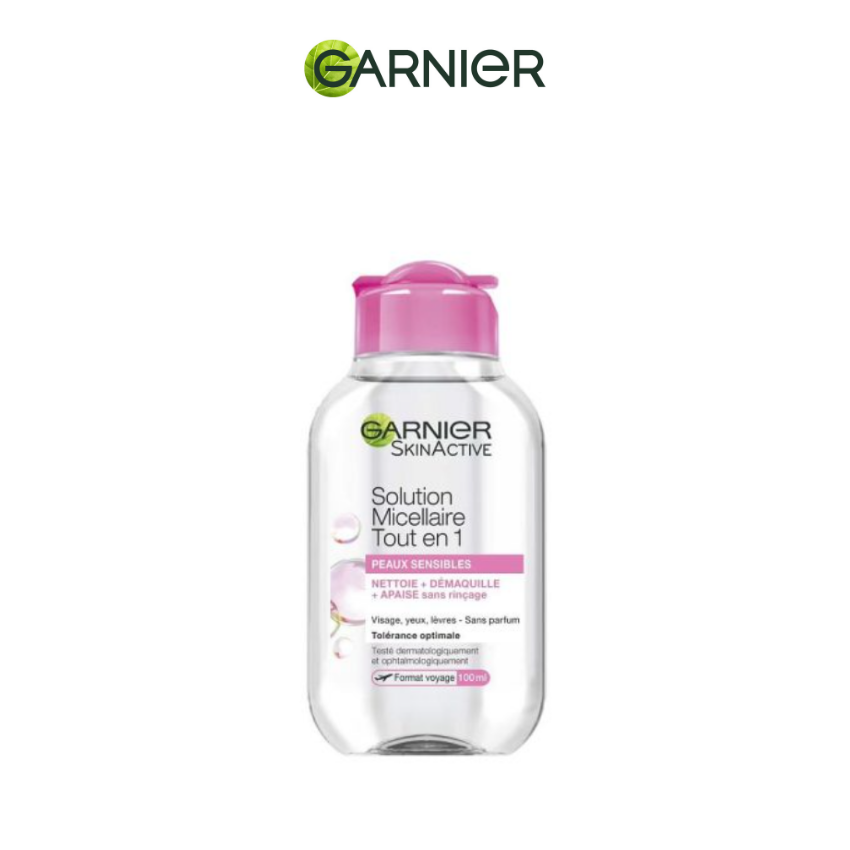 Garnier SkinActive – Eau micellaire pour peaux sensibles – 100ml 1 Garnier SkinActive – Eau micellaire pour peaux sensibles – 100ml