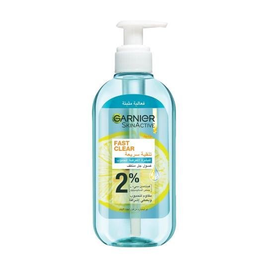 GARNIER Skin Active Fast Clear Gel Nettoyant Moussant Anti Acné avec de l'Acide Salicylique - 200ml 1 GARNIER Skin Active Fast Clear Gel Nettoyant Moussant Anti Acné avec de l'Acide Salicylique - 200ml