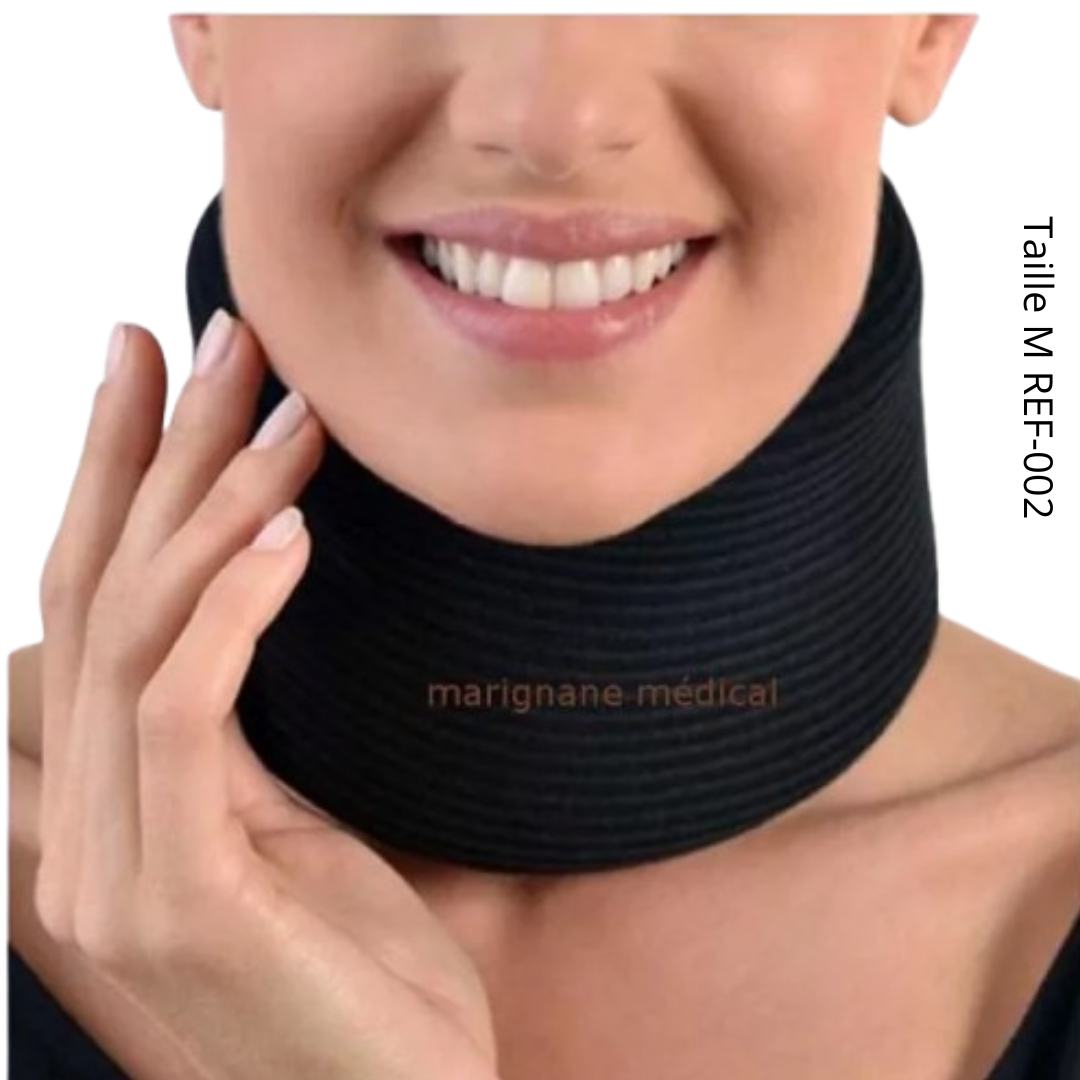 ANNAFIX Collier Cervical Mousse Noir Taille Medium REF-002