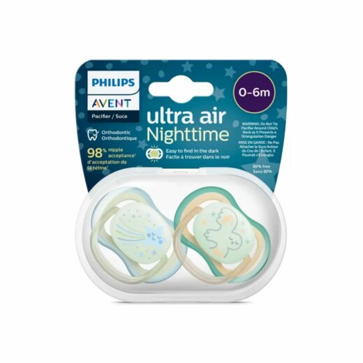 Avent Sucette Ultra Air Night Time 0 6m Scf37618 Boy | Urban Drug store