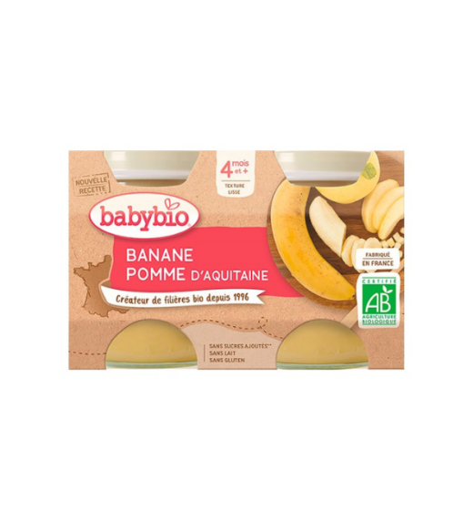 BABYBIO PETIT POT POMME BANANE 2 x 130G | Urban Drug store