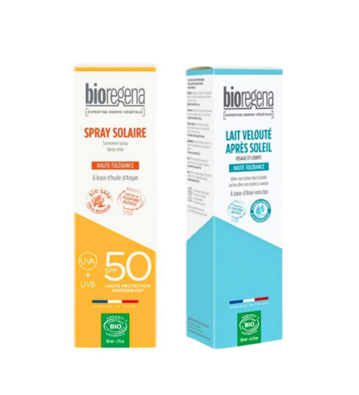 Bioregena duo pack spray solaire 90mllait veloute 125ml 50 | Urban Drug store