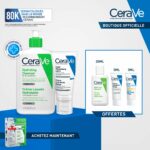 CeraVe Crème Lavante Hydratante Peau Normale à Sèche 473ml + Crème Hydratante = 3 Miniatures Offertes