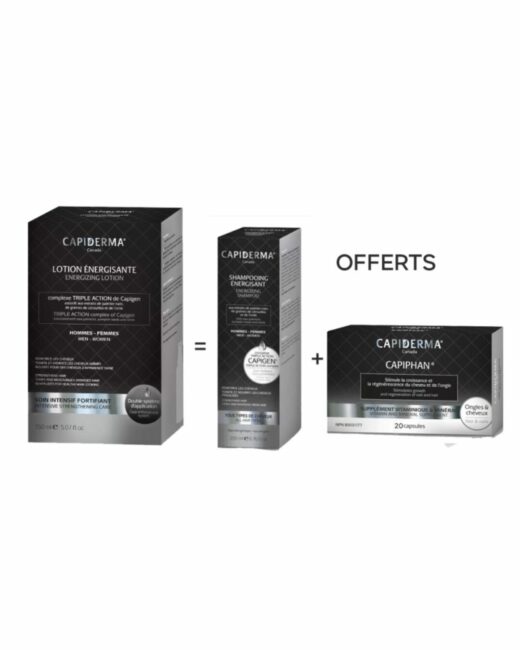 Capiderma pack lotion 150ml shamp 75ml capiphan 20 cap | Urban Drug store