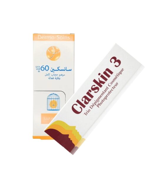 Clarskin 3 creme 30g Sunskin 60 ecran Invisible pack 1 | Urban Drug store