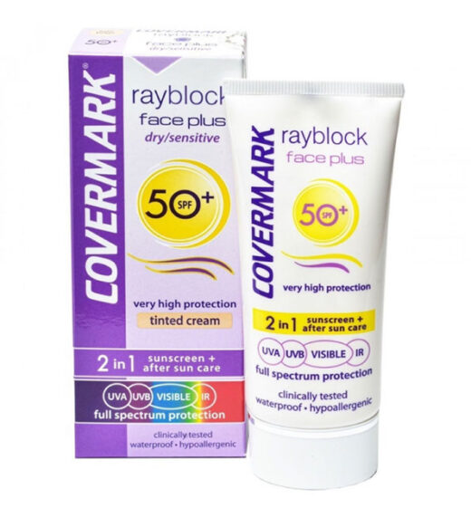 Covermark rayblock face plus Teinte Dry sensitive spf50 50ml 1 | Urban Drug store