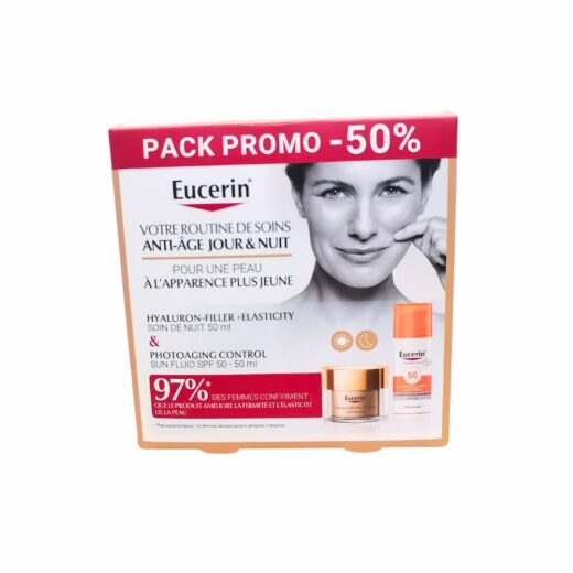 Eucerin Hyalur filler elasticity Nuit Ecran Fluide spf50 pack 50 1 1 | Urban Drug store
