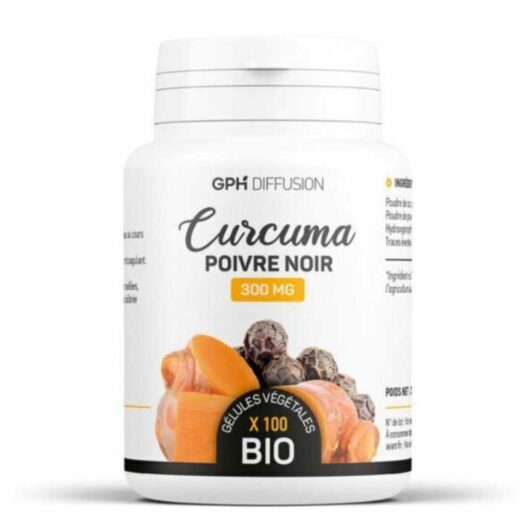 GPH Curcuma poivre noir 300mg 100gel | Urban Drug store