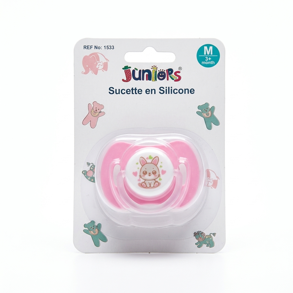 Juniors sucette en silicone  jub 2eme age +couvercle
