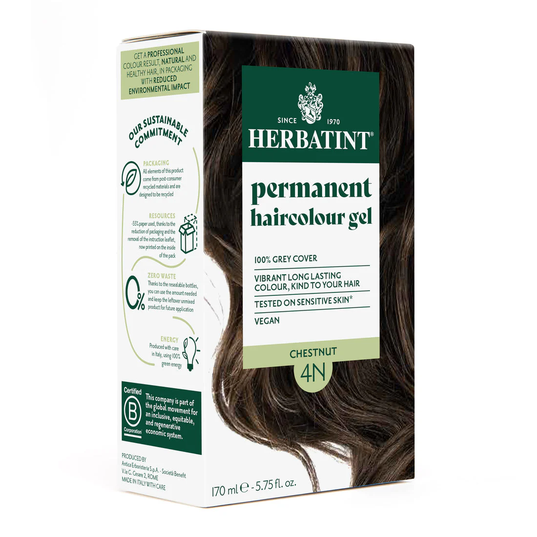 Herbatint Soin Colorant Permanent 4N Chatain 1 Herbatint Soin Colorant Permanent 4N Chatain