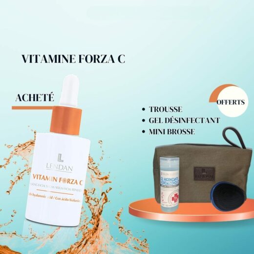 Lendan Vitamin Forza C Serum Facial Reparateur 30 ml Trousse Desinfectant Brosse Offerts | Urban Drug store