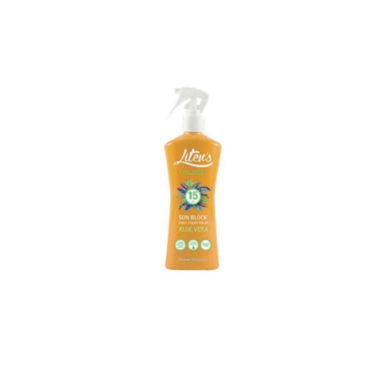Litens lait solaire aloe vera spray spf15 250ml | Urban Drug store