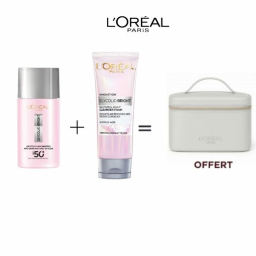 Loreal Paris Glycolic Bright Trousse Daily UV FluidFoam Clenser | Urban Drug store