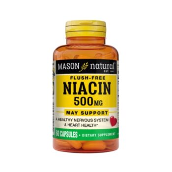 Mason Natural Flush-free Niacin 500mg 60 capsules 1499-60