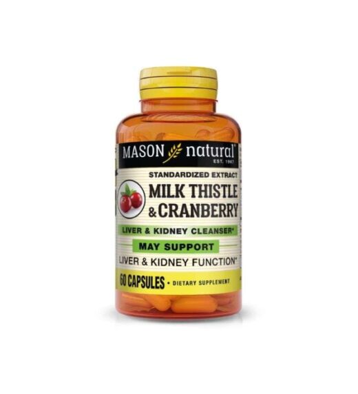 Mason Natural Milk thistle Cranberry 60 capsules 1351 60C | Urban Drug store